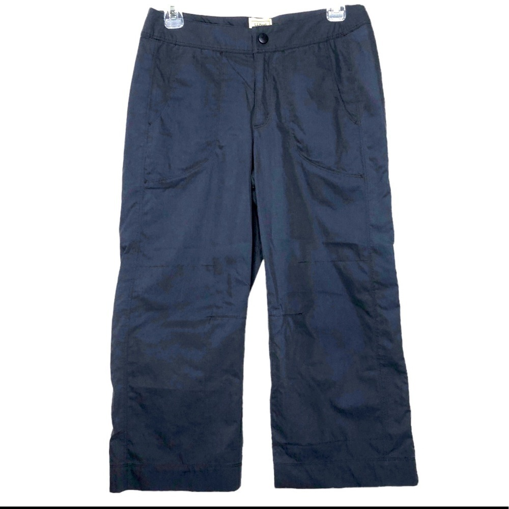 l.l. BEAN Cotton Blend Gorpcore Gray Cropped Utility Pants - Size 4